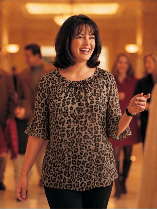 Ava & Viv Tops - Ava & Viv Women 2X Leopard Print Blouse Ruffle Sleeve Sheer Boho Statement Top